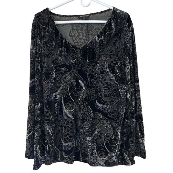 Susan Lawrance Velvet burnout ruffle whimsigoth fairy vampire gothic witchy 1XL - Picture 1 of 11